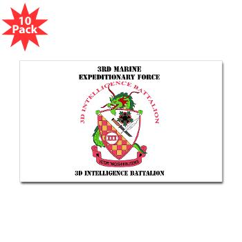 3IB - M01 - 01 - 3rd Intelligence Battalion with Text - Sticker (Rectangle 10 pk) - Click Image to Close